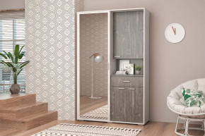 Прихожая Иннэс-4, бетон светлый/камень темный в Тюмени - mebel-tymen.ru | фото