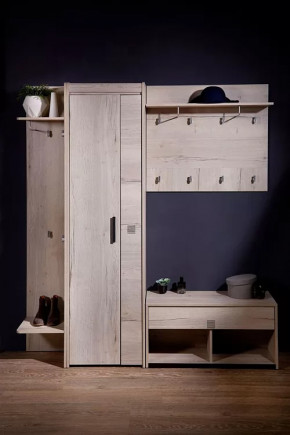 Прихожая Мале, набор №2, дуб галифакс белый, венге аруба/дуб галифакс белый в Тюмени - mebel-tymen.ru | фото