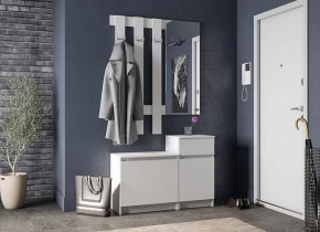 Прихожая МОРИ (МПВ600+МПЗ400+МПТ400+МПТ600), ЛДСП Белый в Тюмени - mebel-tymen.ru | фото