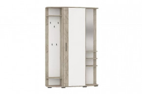 Прихожая ОМЕГА УНИ (ш1350*г355*в2020мм), ЛДСПДуб крафт серый/ЛДСП Белый-МДФ Дуб крафт серый в Тюмени - mebel-tymen.ru | фото