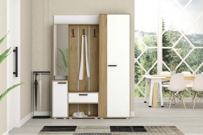 Прихожая Прайм-2 Белый Текстурный и Дуб Крафт Золотой в Тюмени - mebel-tymen.ru | фото