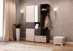 Прихожая "ПВ-7", (ш1340*г350*в2052мм), ЛДСП венге/дуб белфорт в Тюмени - mebel-tymen.ru | фото