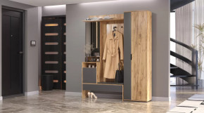 Прихожая Сабрина Дуб вотан/графит в Тюмени - mebel-tymen.ru | фото