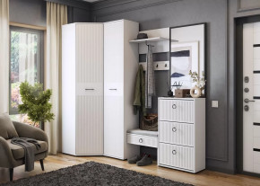 Прихожая Шарлиз, набор №2, белое сияние/белый снег софт в Тюмени - mebel-tymen.ru | фото