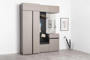 Прихожая Сидней композиция 3 антрацит, веллюто капучино ПВХ (универсальная сборка) в Тюмени - mebel-tymen.ru | фото