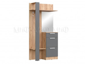 Прихожая-Вешалка комбинированная Мартина Графит, Дуб крафт в Тюмени - mebel-tymen.ru | фото