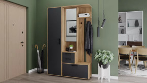 Прихожая «Витра» №5 Дуб Крафт золотой, Антрацит в Тюмени - mebel-tymen.ru | фото