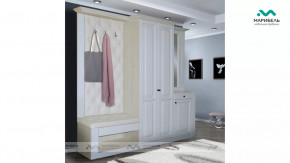 Прихожая  «Визит 2» К-2/2000 (Лев/прав) Дуб Эльза/Кожа Terra 100/Дуб фактурный белый в Тюмени - mebel-tymen.ru | фото