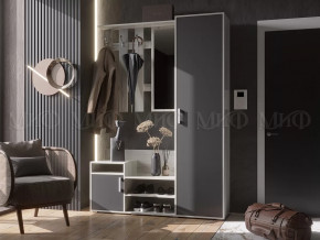 Прихожая Визит Графит/Дуб Крафт Белый в Тюмени - mebel-tymen.ru | фото
