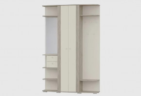 Прихожая ВИЗИТ УНИ (ш1450*г355*в2200мм), ЛДСП Дуб крафт серый-Кремовый/ МДФ Дуб крафт серый в Тюмени - mebel-tymen.ru | фото