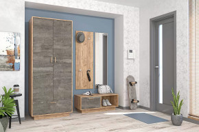 Прихожая Эго, набор №КТ-2, дуб крафт золотой/камень темный Диал в Тюмени - mebel-tymen.ru | фото