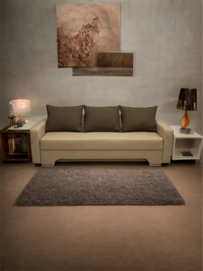 Прямой диван Киви 2 с подлокотниками Нео Латте/Подушки Нео Шоколад в Тюмени - mebel-tymen.ru | фото