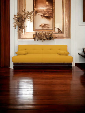 Прямой диван манго 1 Савана Елоу/Планки орех в Тюмени - mebel-tymen.ru | фото