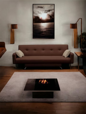 Прямой диван с подлокотниками манго 3 Нео Шоколад/Подушки Нео Латте в Тюмени - mebel-tymen.ru | фото