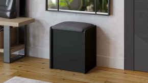 Пуф Бостон Антрацит/Велюр серый в Тюмени - mebel-tymen.ru | фото