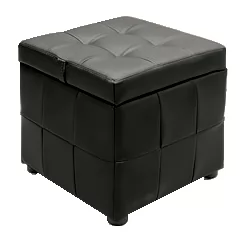 Пуфик из искусственной кожи KING 39 (кожа темная) в Тюмени - mebel-tymen.ru | фото