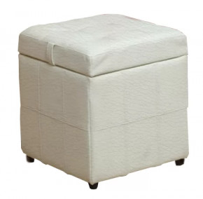 Пуфик из искусственной кожи Terra 100 (белая) в Тюмени - mebel-tymen.ru | фото