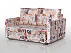 Диван Реал 120 с подлокотниками Газета в Тюмени - mebel-tymen.ru | фото