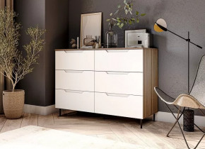 РОЗА Комод с 6ю ящ. 1300 (ш1304*г504*в920мм), интегрированная ручка в Тюмени - mebel-tymen.ru | фото