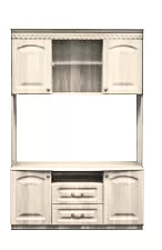 Секция для ТВА  "Гармония-4" Туя светлая/Дуб беленый в Тюмени - mebel-tymen.ru | фото