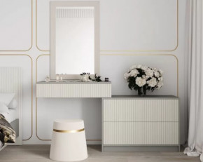 СЕЛЕНА Комод-консоль КМ-001 (МДФ Комплект) Шиншилла серая/матовая Кварц Грей Софт в Тюмени - mebel-tymen.ru | фото