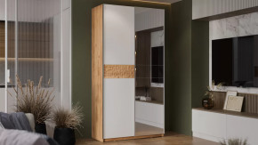 Серия шкафов-купе «Оскар Скания» Ручка серебро, Дуб Крафт золотой, Белый снег, Дуб тортугга в Тюмени - mebel-tymen.ru | фото