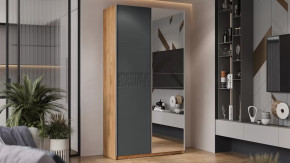 Серия шкафов-купе «Оскар Скания» Ручка серебро, Дуб Крафт золотой, Серый графит, Графит матовый в Тюмени - mebel-tymen.ru | фото