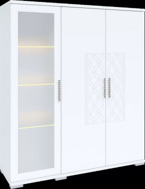Сервант белый текстурный "Тиффани" М02 в Тюмени - mebel-tymen.ru | фото