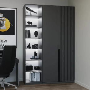 Шкаф 1500 Графит шагрень Турин в Тюмени - mebel-tymen.ru | фото