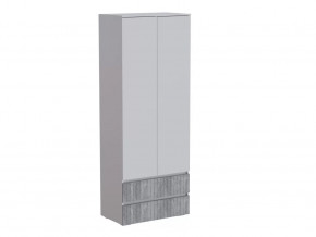 Шкаф 2-х ств. с 2 ящиками  МС Ливерпуль Белый/Бетон Светлый в Тюмени - mebel-tymen.ru | фото