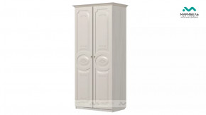 Шкаф 2-х створчатый для платья и белья "Ивушка-5" Рамух/Сандал белый в Тюмени - mebel-tymen.ru | фото
