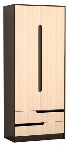 Шкаф 2-х створчатый Гавана Венге/Дуб молочный в Тюмени - mebel-tymen.ru | фото