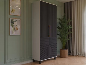 Шкаф 2-х створчатый Копенгаген (Белый/Серый графит) в Тюмени - mebel-tymen.ru | фото