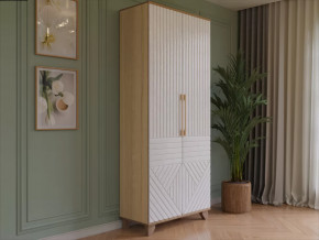Шкаф 2-х створчатый Копенгаген (Дуб Сонома/Белый матовый) в Тюмени - mebel-tymen.ru | фото