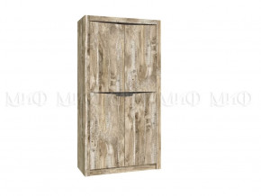 Шкаф 2-х створчатый с полками Ривьера Дуб Юкон, Бетон темный в Тюмени - mebel-tymen.ru | фото