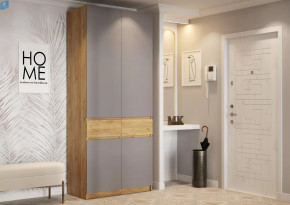 Шкаф 2-створчатый ШК-001 "Бостон" дуб крафт золотой/Шифер серый в Тюмени - mebel-tymen.ru | фото