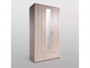 Шкаф 3 двери и 1 ящик 117х59х220  Сириус Дуб Сонома с 1 зеркалом в Тюмени - mebel-tymen.ru | фото
