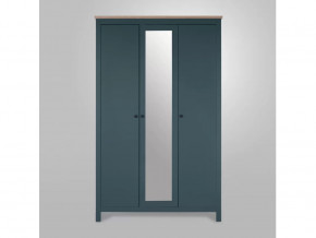 Шкаф 3 двери с зеркалом Сага темно-бирюзовый/ясень в Тюмени - mebel-tymen.ru | фото