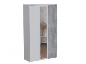 Шкаф 3-х ств. МС Ливерпуль Белый/Бетон Светлый в Тюмени - mebel-tymen.ru | фото