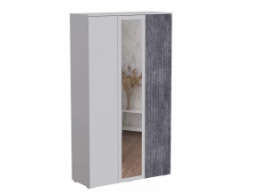 Шкаф 3-х ств. МС Ливерпуль Белый/Бетон Темный в Тюмени - mebel-tymen.ru | фото