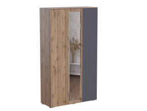Шкаф 3-х ств. МС Ливерпуль Дуб Вотан/Графит Софт в Тюмени - mebel-tymen.ru | фото
