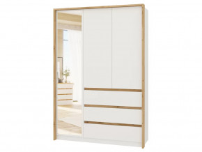 Шкаф 3-х створчатый Дубай Секция-10 Белый жемчуг/Дуб Вотан в Тюмени - mebel-tymen.ru | фото