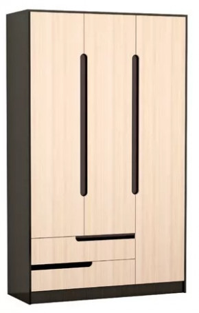 Шкаф 3-х створчатый Гавана Венге/Дуб молочный в Тюмени - mebel-tymen.ru | фото