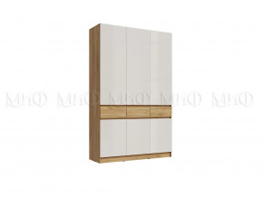 Шкаф 3-х створчатый Роджинамиф, дуб крафт/белый глянец в Тюмени - mebel-tymen.ru | фото
