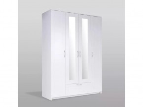 Шкаф 4 двери и 1 ящик 117х59х220 Сириус белый с 2 зеркалами в Тюмени - mebel-tymen.ru | фото
