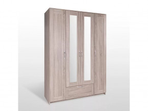 Шкаф 4 двери и 1 ящик 117х59х220 Сириус Дуб Сонома с 2 зеркалами в Тюмени - mebel-tymen.ru | фото