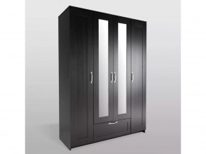 Шкаф 4 двери и 1 ящик 117х59х220 Сириус Дуб Венге с 2 зеркалами в Тюмени - mebel-tymen.ru | фото