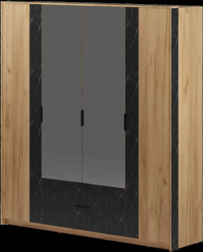 Шкаф 4-х дверный "Ольга 4" Дуб золотистый/ Креатель в Тюмени - mebel-tymen.ru | фото