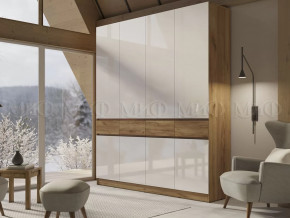 Шкаф 4-х створчатый Роджинамиф, дуб крафт/белый глянец в Тюмени - mebel-tymen.ru | фото