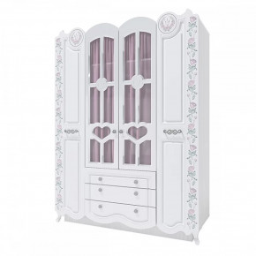 Шкаф 4-х створчатый Розалия №24 (лиственница белая) в Тюмени - mebel-tymen.ru | фото